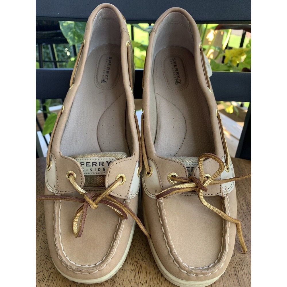 Sperry Top-Sider Angelfish Metallic Linen Size 10M Loafer Boat Shoe